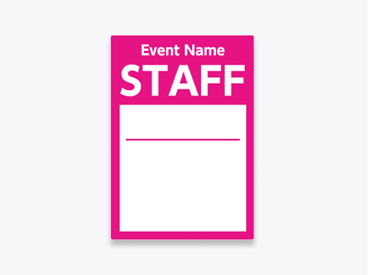 スタッフのネームラベル