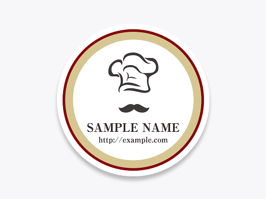 飲食店のロゴステッカー