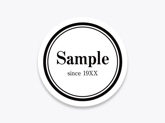 シンプルなロゴステッカー