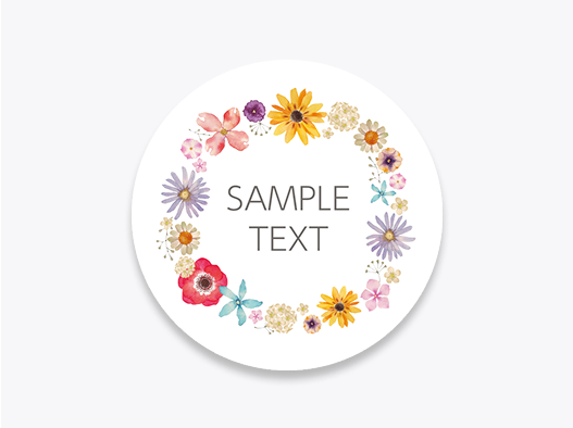 華やかなロゴステッカー