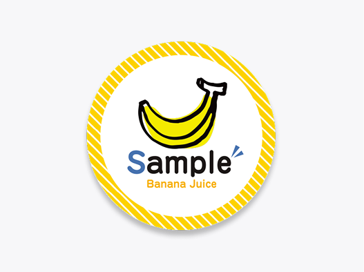 ジューススタンドの<br>ロゴステッカー