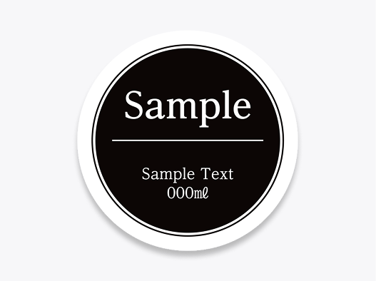 白黒の商品ラベル